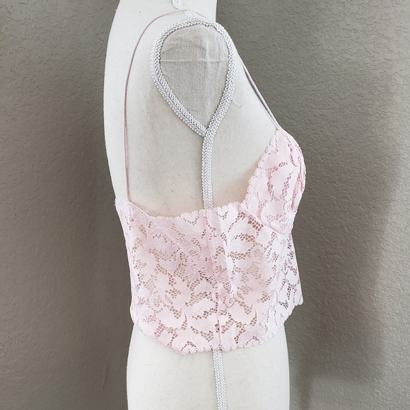 Free People Women's Brami Lace Crop Cami Longline - Picture 4 of 6